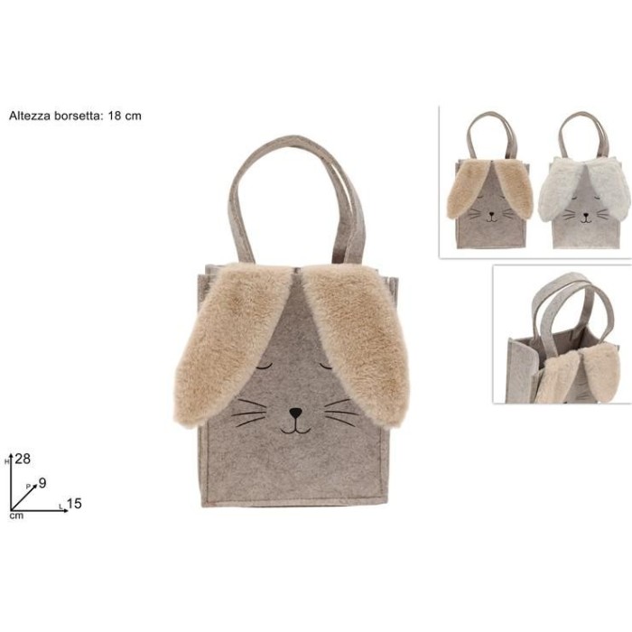 BORSETTA CONIGLIO CORECCHIE IN PELLICCIA CMANICO IN FELTRO 2